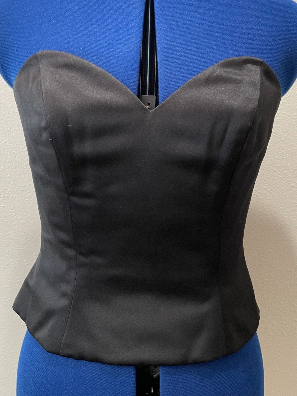 Black Tie Oleg Cassini Black Bustier - Size: Medium
